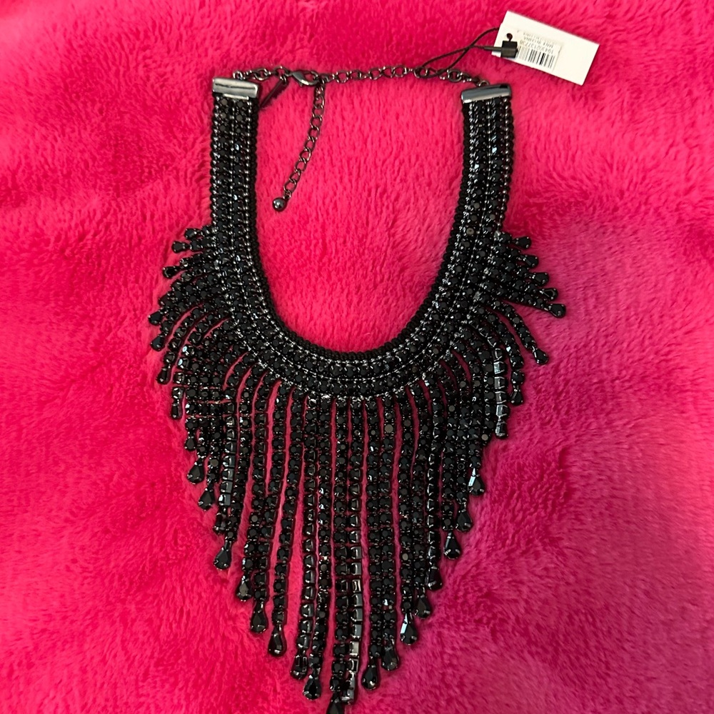 WHBM Black Chandelier Statement Necklace - Picture 4 of 5